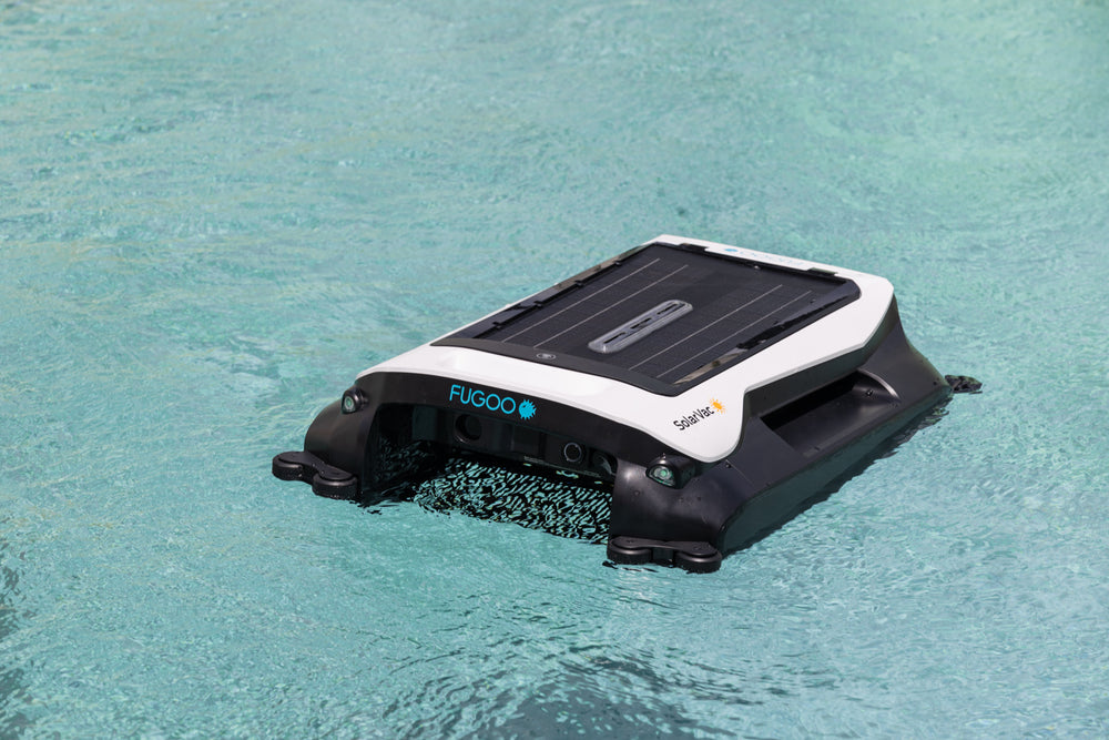 Fugoo SolarVac FSV100 – Solar Powered Cordless Pool Vacuum Cleaner with App Control, 30+ Hr Battery Life, IPX7 Waterproof, Anti-Collision, Auto Navigation